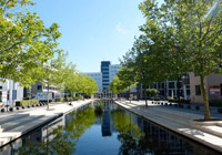 Kantorenpark Rijnsweerd | Een kantorenwijk van 43 ha groot met wisselende architectonische kwaliteiten, een centraal gelegen buitenruimte en een uitstekende bereikbaarheid met zowel de auto als het openbaar vervoer.